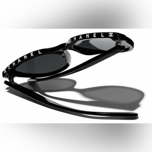 🦋Authentic CHANEL Black Acetate CC Butterfly Sunglasses 5414-A